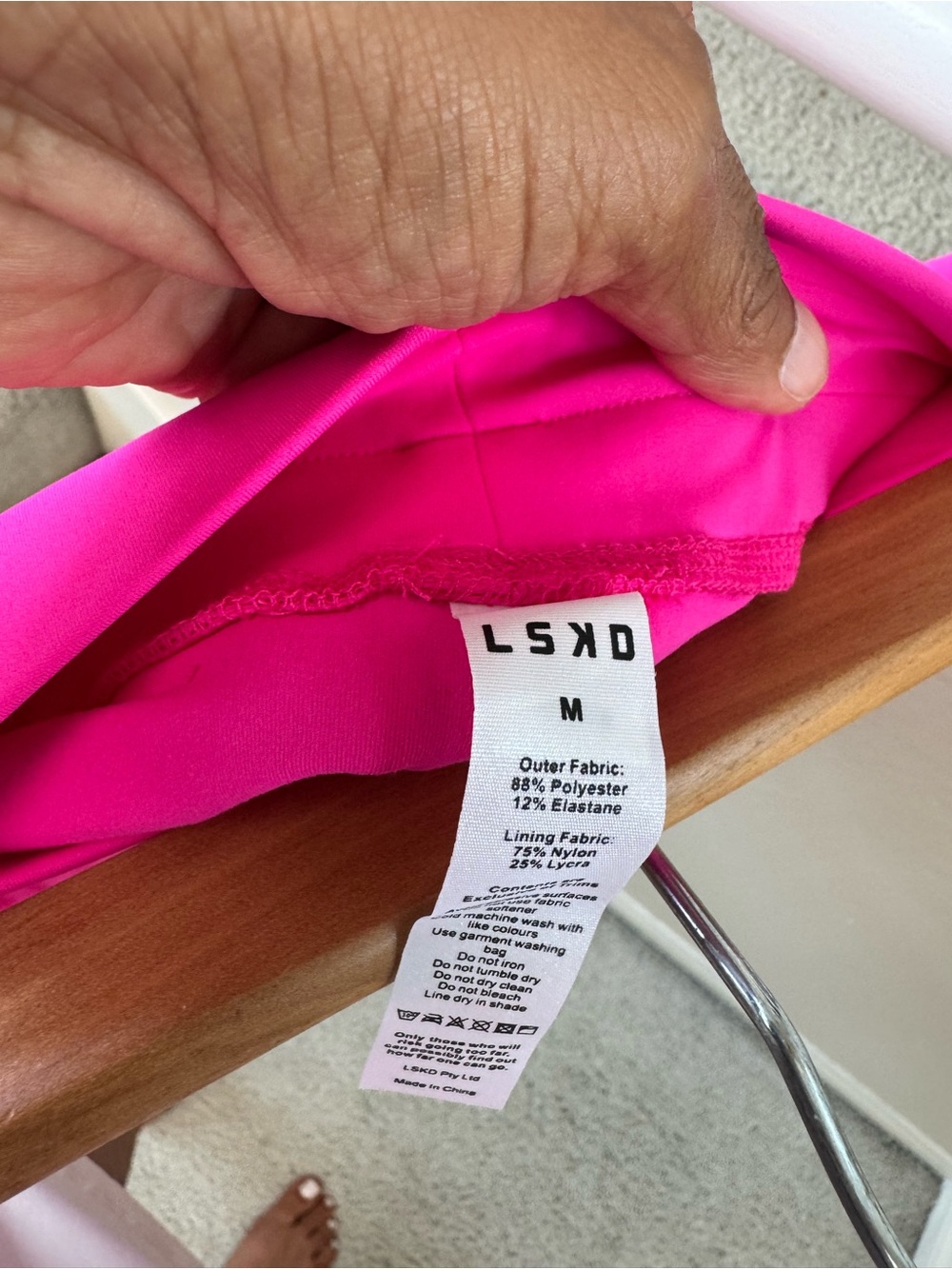 High-Rise Women's Athletic Shorts in Vibrant Pink - Picture 6 of 9